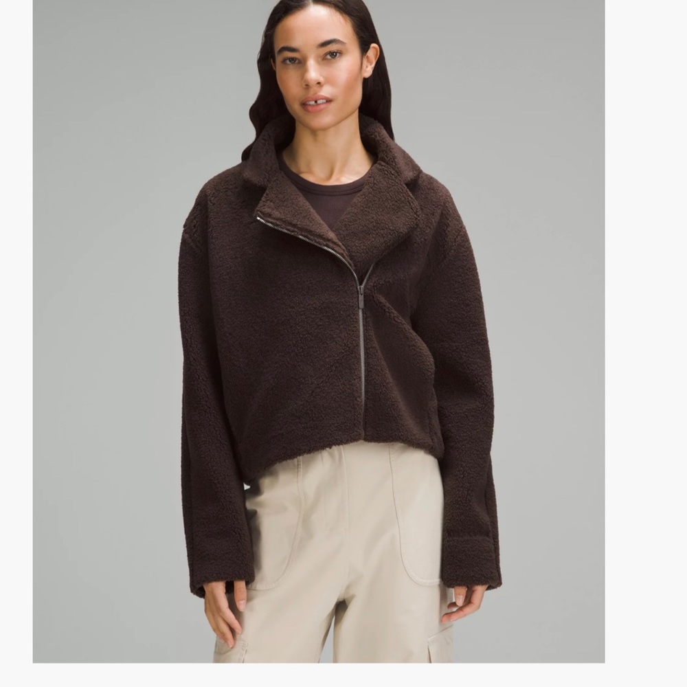 NWT Lululemon textured fleece Moto jacket 4